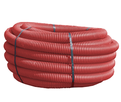 Gaine de protection TPC rouge - diamètre 63 mm